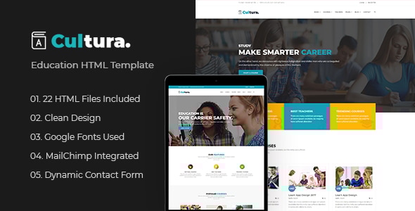 Cultura - Education HTML Template Cultura - Education HTML Template