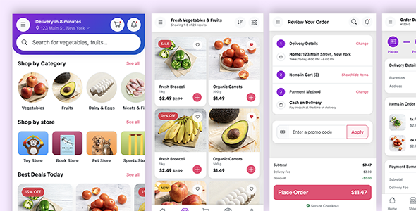 Dailycart - Multipurpose eCommerce Food & Grocery Delivery Mobile Template Dailycart - Multipurpose eCommerce Food & Grocery Delivery Mobile Template