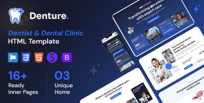 Denture - Dental Clinic HTML Template