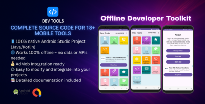 Developer Toolkit – Complete Source Code for 18+ Mobile Tools