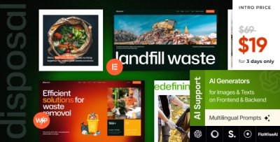Disposal - Waste Removal & Recycling WordPress Theme