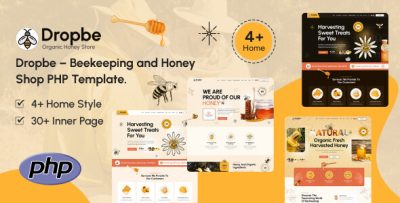 Dropbe - Beekeeping and Honey Shop PHP Template
