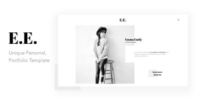 E.E. - Unique Personal Portfolio Template