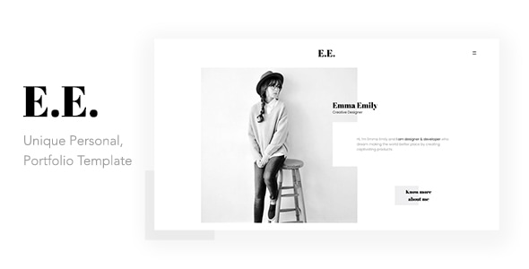 E.E. - Unique Personal Portfolio Template E.E. - Unique Personal Portfolio Template