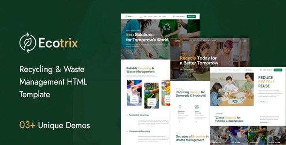 Ecotrix | Recycling & Waste Management HTML Template Ecotrix | Recycling & Waste Management HTML Template