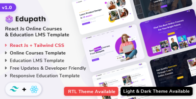 Edupath - React Js Online Courses & Education LMS Template