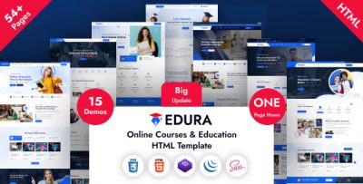 Edura - Online Courses & Education HTML Template + RTL