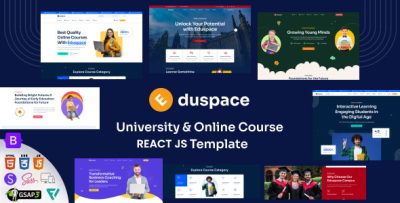 Eduspace - Online Course, Education, University React JS Template