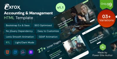Exrox - Accounting & Management Consulting HTML Template