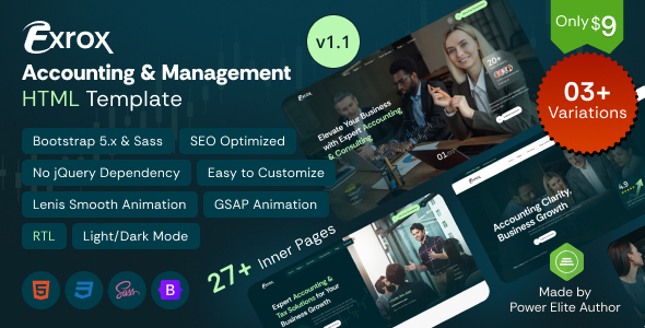 Exrox - Accounting & Management Consulting HTML Template Exrox - Accounting & Management Consulting HTML Template