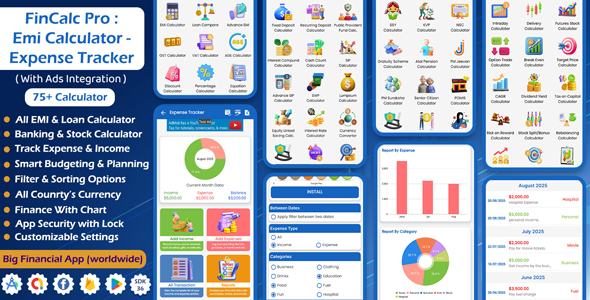 FinCalc Pro- EMI Calculator : Expense Tracker, Cash Loan Calculator, Budget Tracker, Finance Tracker FinCalc Pro- EMI Calculator : Expense Tracker, Cash Loan Calculator, Budget Tracker, Finance Tracker