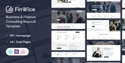 Finwice | Business & Finance Consulting ReactJs Template