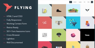 Flying - Interactive Drupal 7.6 Portfolio Theme