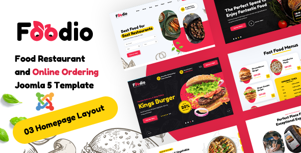 Foodio - Joomla 5 Fast Food & Restaurant Template Foodio - Joomla 5 Fast Food & Restaurant Template