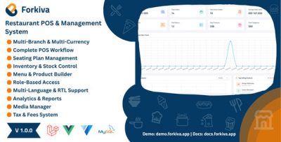 Forkiva - Restaurant POS & Management System (Laravel + Vue.js)