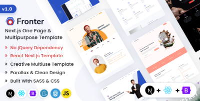 Fronter - Next.js Multipurpose Landing Template