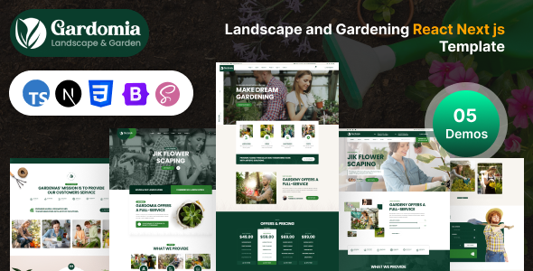 Gardomia - Landscape and Gardening React Nextjs Template Gardomia - Landscape and Gardening React Nextjs Template