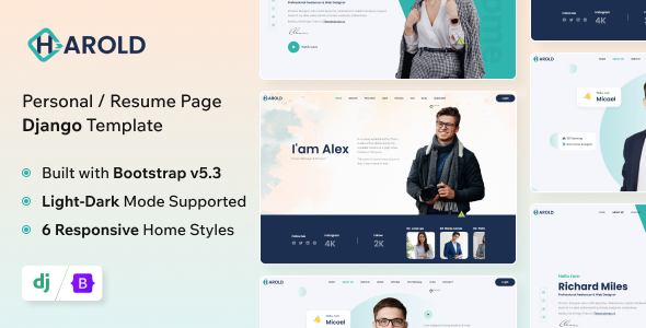 Harold - Django Personal Portfolio Template Harold - Django Personal Portfolio Template