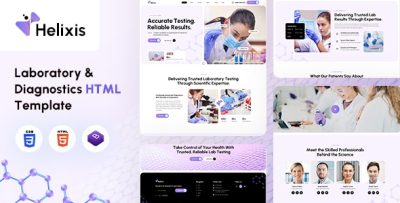 Helixis | Laboratory & Diagnostics HTML Template