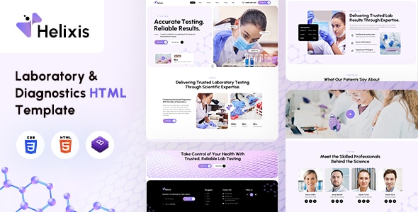 Helixis | Laboratory & Diagnostics HTML Template Helixis | Laboratory & Diagnostics HTML Template