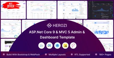 Herozi - ASP.Net Core & MVC Admin & Dashboard Template