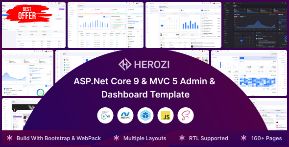 Herozi - ASP.Net Core & MVC Admin & Dashboard Template Herozi - ASP.Net Core & MVC Admin & Dashboard Template