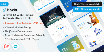 Hoxia - Laravel 12 Web Hosting & Web Domain Template