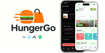 HungerGo Eats - Food Delivery UI Kit (Dark/Light) React Native