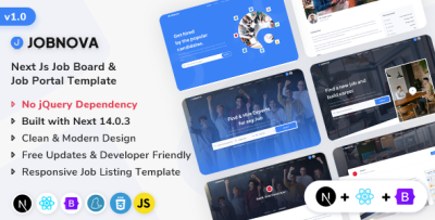 Jobnova - React Next.js Job Board, Job Portal and Job Listing Template