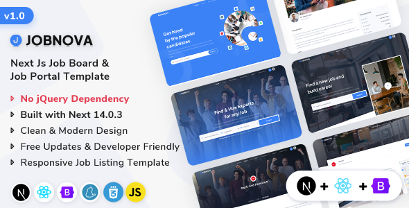 Jobnova - React Next.js Job Board, Job Portal and Job Listing Template Jobnova - React Next.js Job Board, Job Portal and Job Listing Template