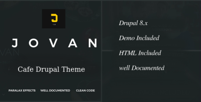 Jovan | Cafe & Restaurant Drupal 8 Theme