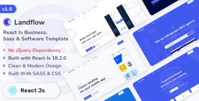 Landflow - React Js Multipurpose Business, Saas & Software Template