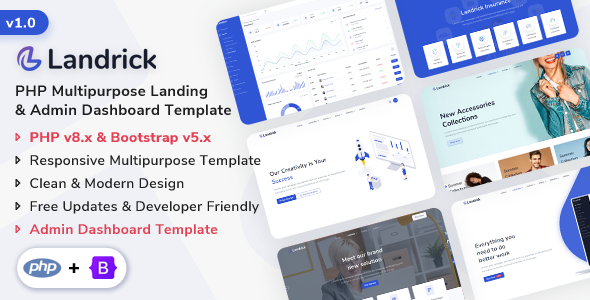 Landrick - PHP Saas & Software Landing & Admin Dashboard Template Landrick - PHP Saas & Software Landing & Admin Dashboard Template