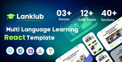 Lanklub - React JS Education & Online Course Template
