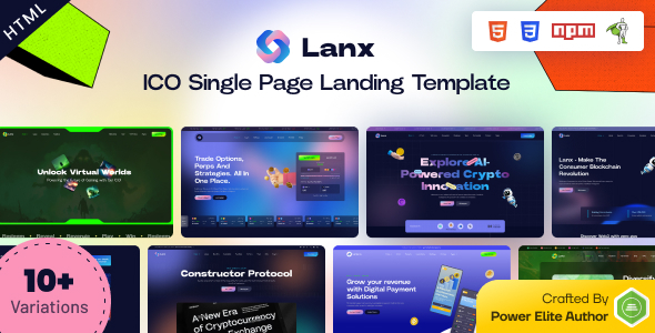 Lanx – ICO & Cryptocurrency Landing Page HTML Template Lanx – ICO & Cryptocurrency Landing Page HTML Template