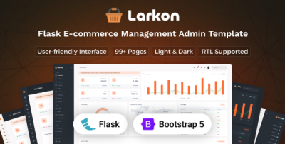 Larkon - Flask Ecommerce Management Admin & Dashboard Template