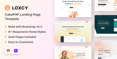 Loxcy - Landing Page CakePHP Template