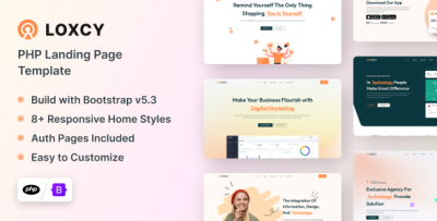 Loxcy - PHP Landing Page Template