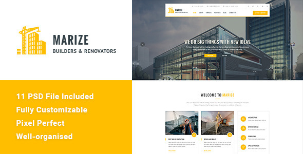 Marize - Construction & Building HTML Template Marize - Construction & Building HTML Template