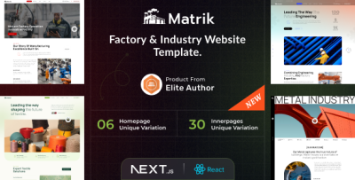 Matrik - Factory & Industry React NextJS Template