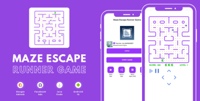 Maze Escape Runner Game with AdMob Facebook Ads Android