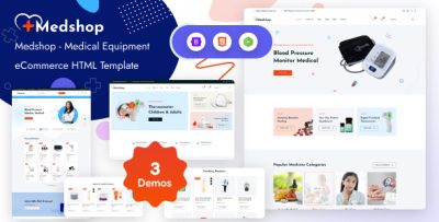 Medshop - Health & Medical eCommerce HTML Template
