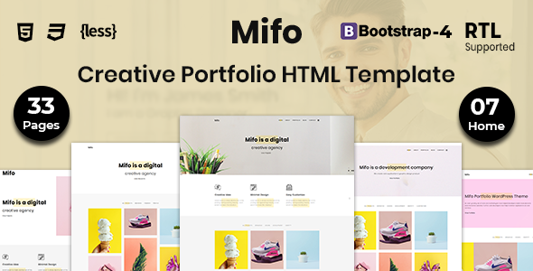 Mifo - Creative Portfolio HTML Template Mifo - Creative Portfolio HTML Template