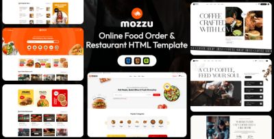 Mozzu – Online Food Ordering & Restaurant HTML Template