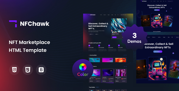NFChawk - NFT Marketplace HTML Template NFChawk - NFT Marketplace HTML Template
