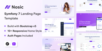 Nosic - Symfony Responsive Landing Page Template