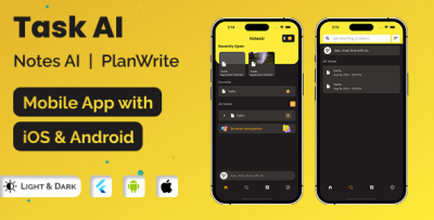 Notes Task AI | Plan Write | Flutter Android/iOS Full Application | Premium Plans