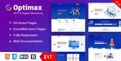 Optimax - SEO & Digital Marketing Agency Bootstrap 4 Template