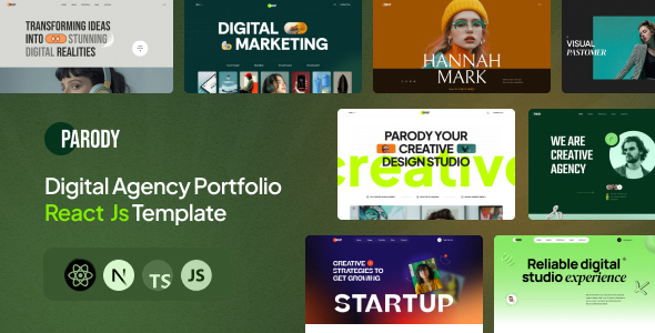 Parody - Digital Agency Portfolio React js Template Parody - Digital Agency Portfolio React js Template