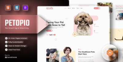 Petopio- Pet Grooming & Veterinary HTML Template